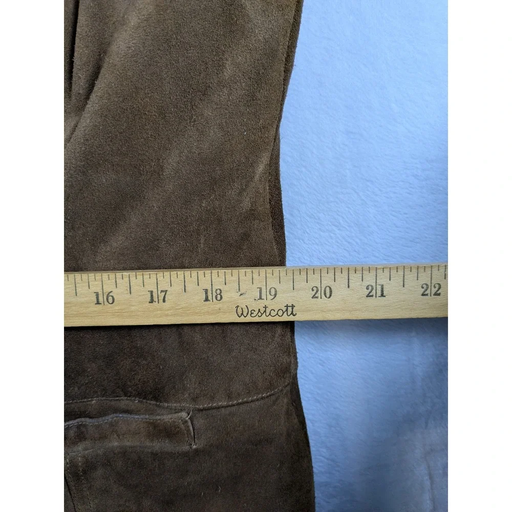 Vintage Gap Suede Sherpa Lined Front Snap Mid Length Coat Penny Lane Boho (Read)